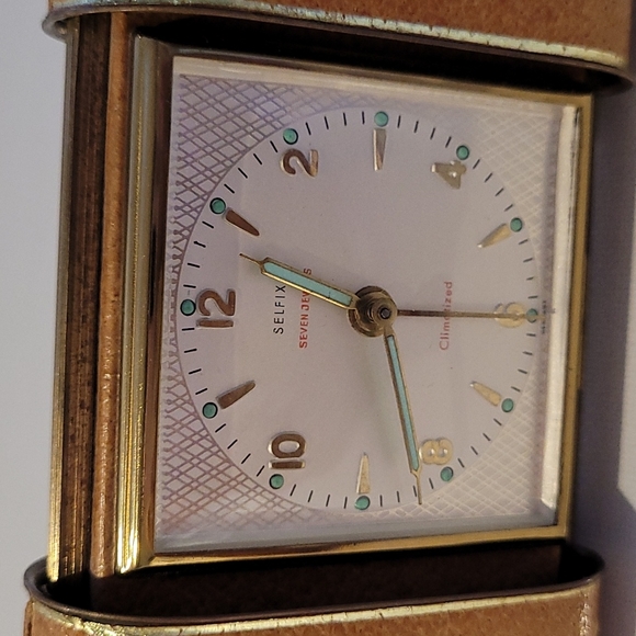 Vintage Selfix adjusted climatzed travel pocket clock made in Germany - Picture 2 of 7